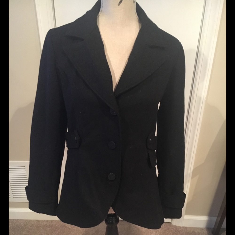 Aqua peplum coat